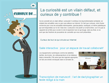 Tablet Screenshot of curieuxde.fr